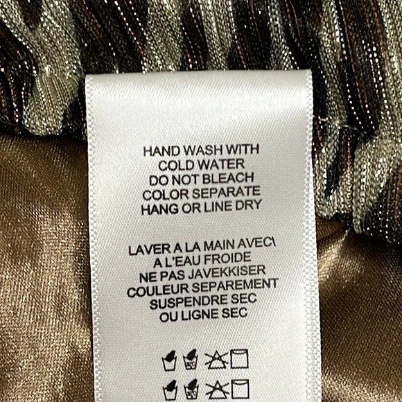 Anthropologie Eri + Ali metallic faux wrap sleeveless elastic waistband blouse - Picture 9 of 17